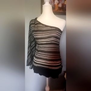 Single shoulder / cold shoulder sheer top